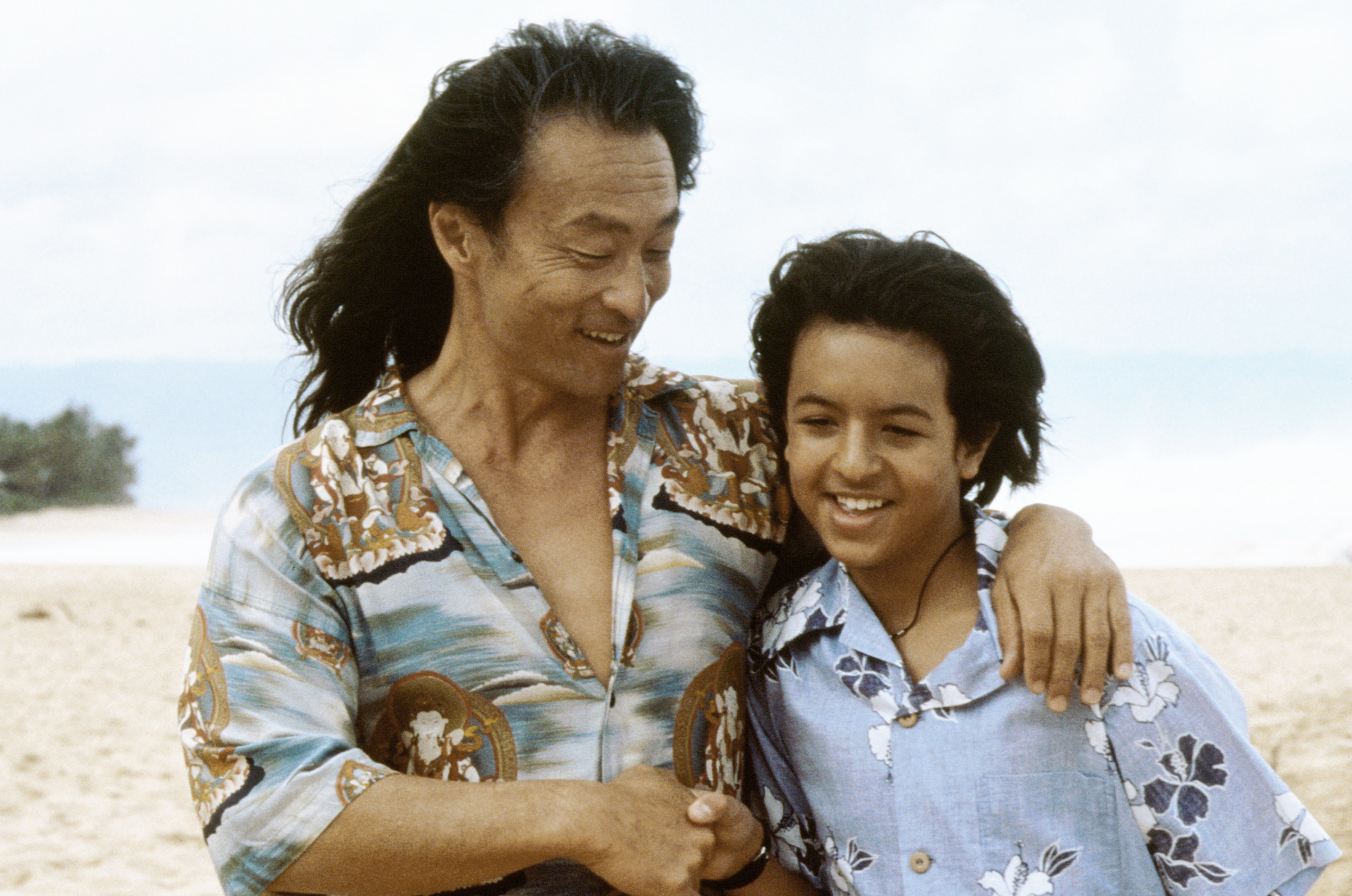 Brandon Baker with his onscreen grandfather in &quot;Johnny Tsunami&quot;