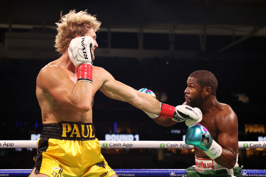 Logan Paul takes a swing at Floyd Mayweather