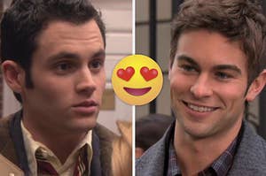 A close up of Dan Humphry as he looks confused and Nate Archibald as he smiles