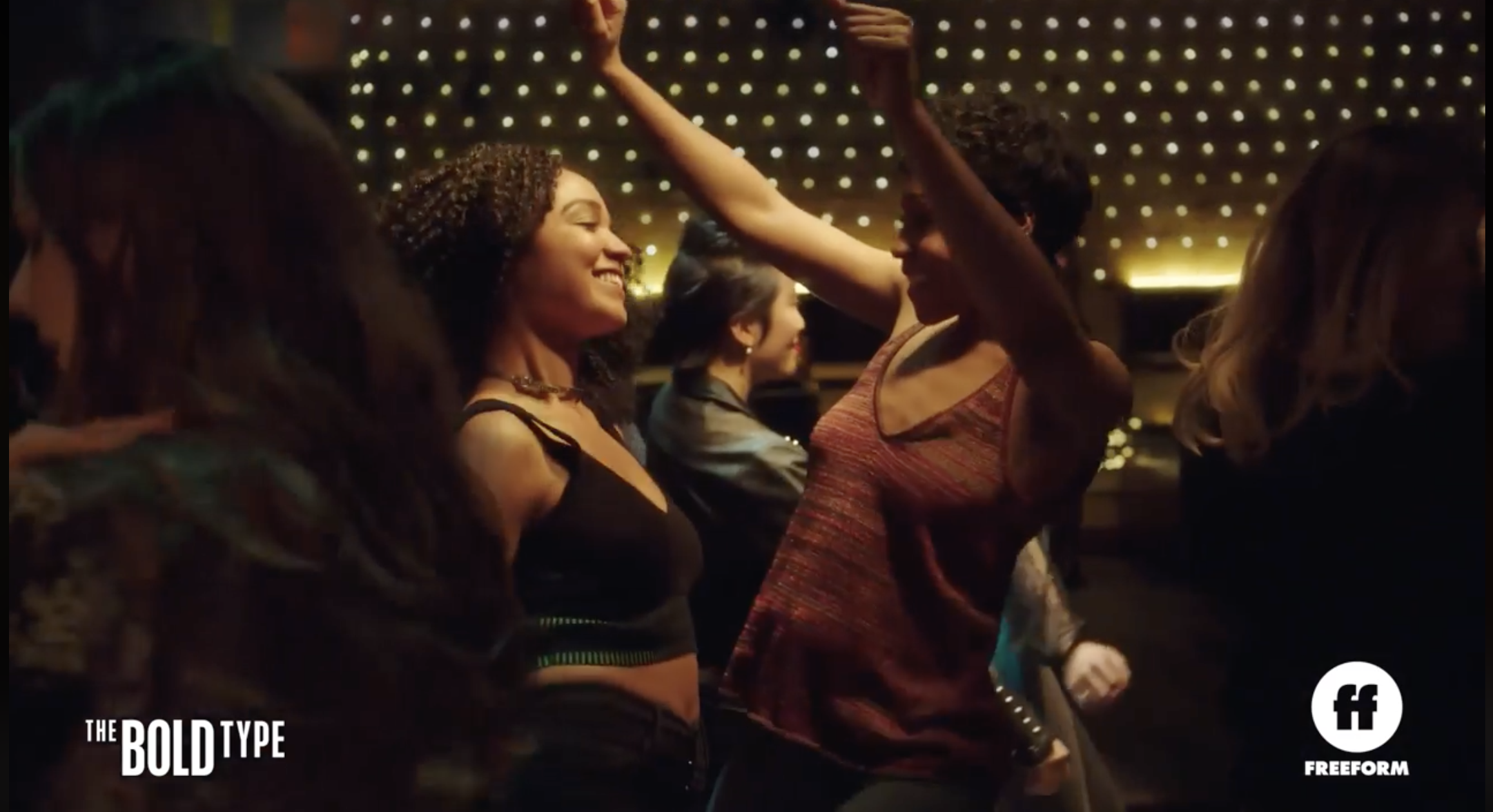 Aisha Dee as Kat Edison dances with a woman in a gay bar in &quot;The Bold Type&quot;