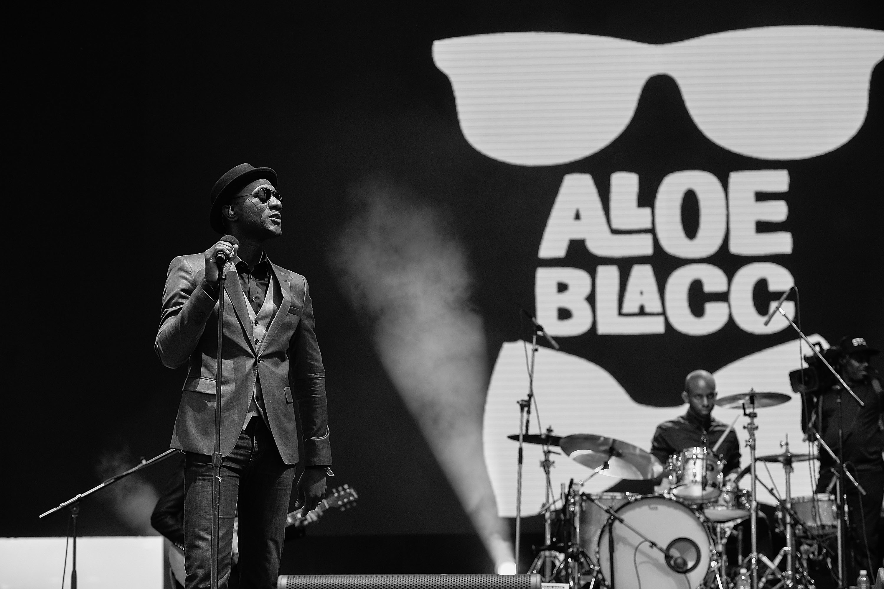 Aloe Blacc onstage at 2016 Many Rivers To Cross Festival at Bouckaert Farm on October 2, 2016 in Fairburn, Georgia