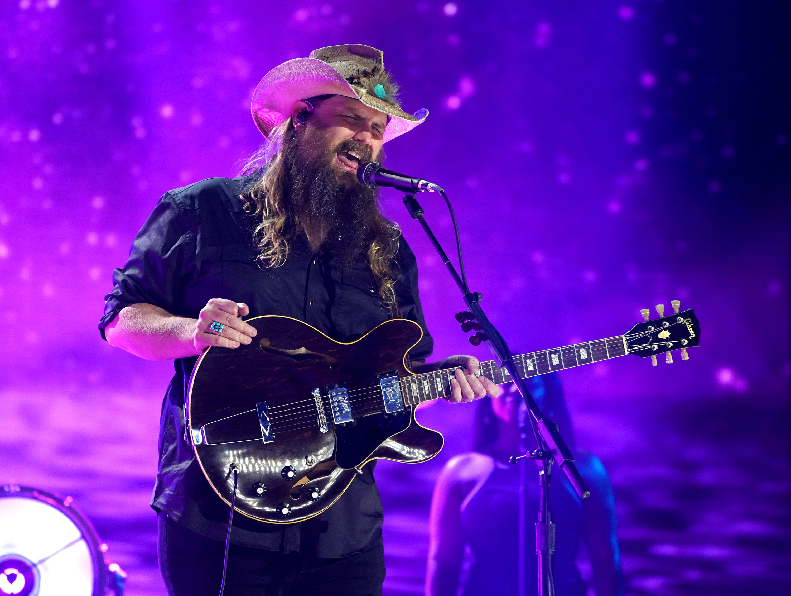 Chris Stapleton performs onstage for the 2021 CMT Music Awards at Bridgestone Arena