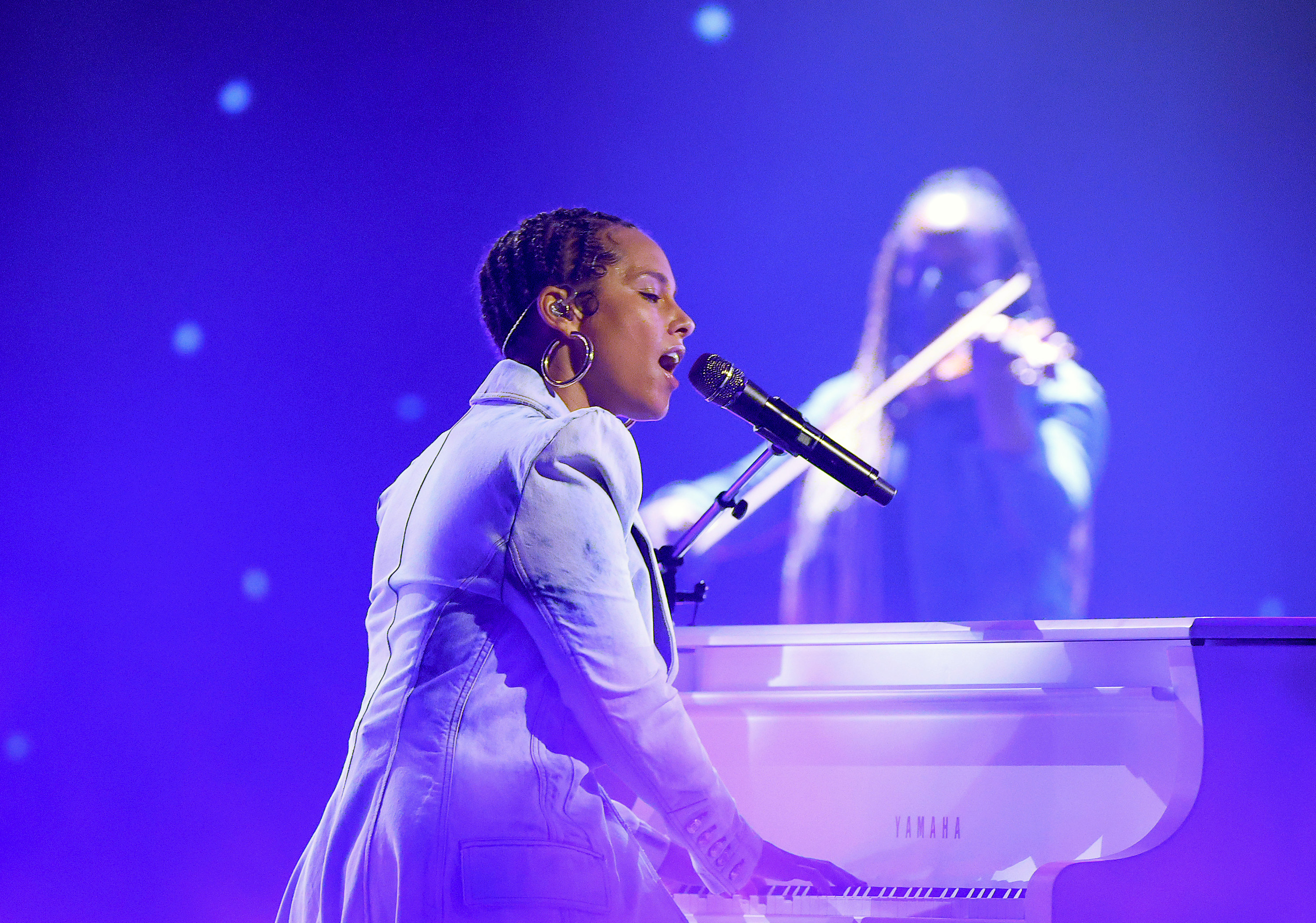 In this image released on May 23, Alicia Keys performs onstage for the 2021 Billboard Music Awards