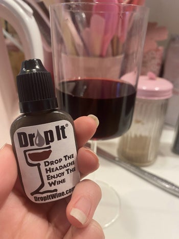 The drop it bottle in editor's hand