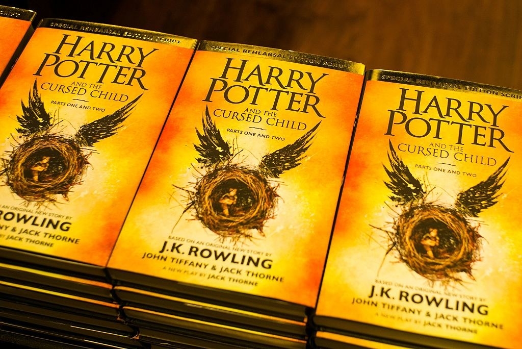 Stacks of &quot;Harry Potter and the Cursed Child&quot; at a bookstore