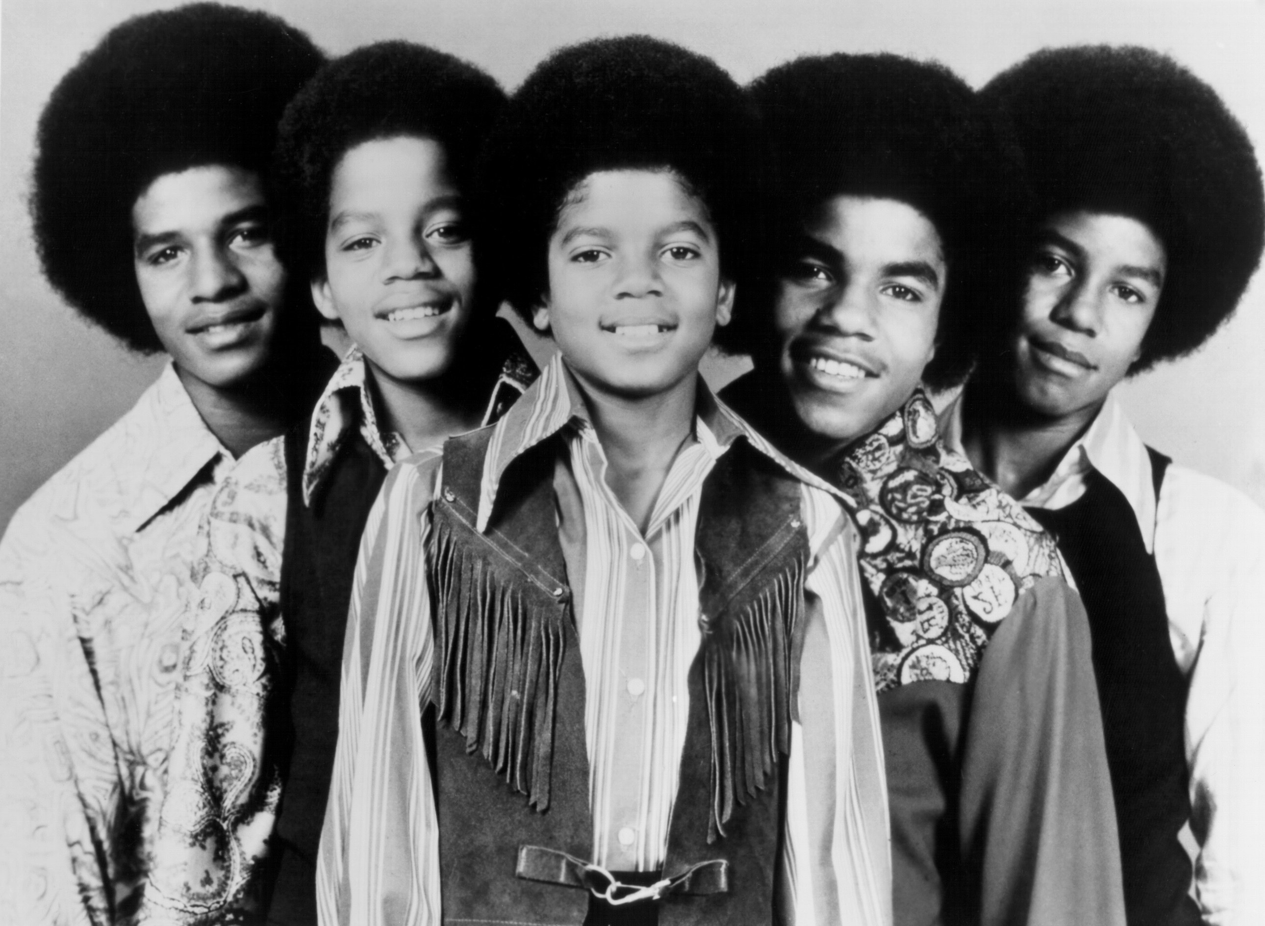 R&amp;amp;B quintet of brothers &quot;Jackson 5&quot; pose for a circa early 1970&#x27;s portrait