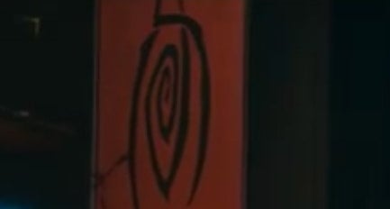 A banner with The Eye of the Crimson King in &quot;The Stand&quot; (2020)