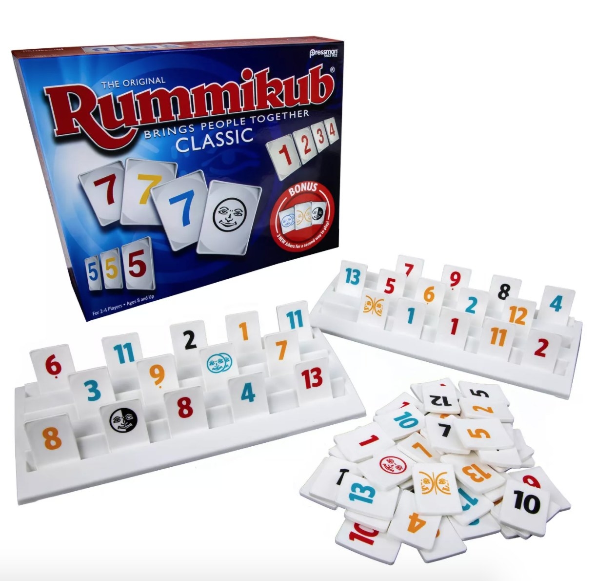 Rummikub game with color number pieces