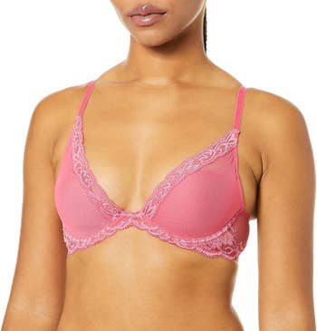 Model wearing bra in pink