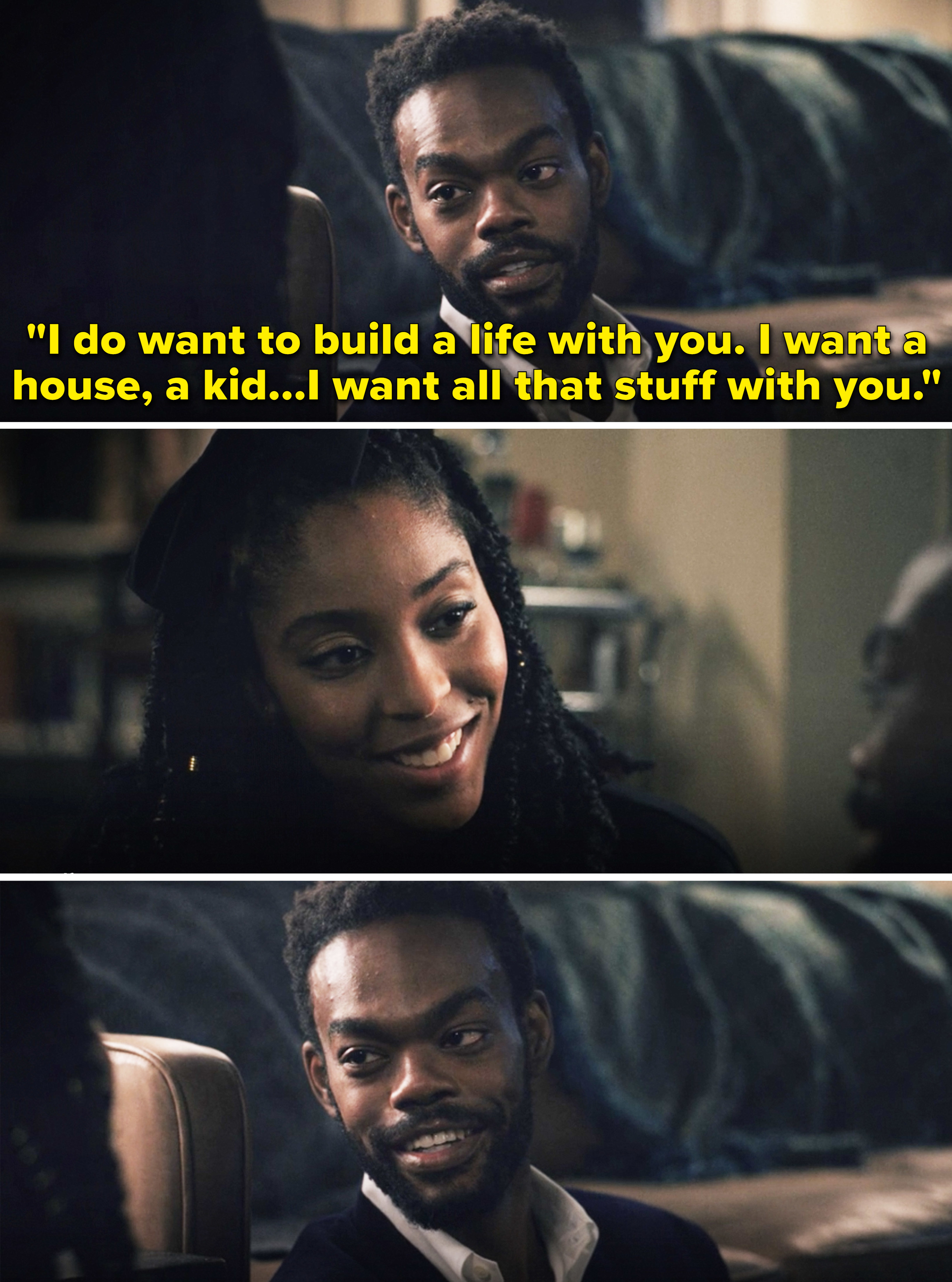 Marcus telling Mia, &quot;I do want to build a life with you. I want a house, a kid. I want all that stuff with you&quot;