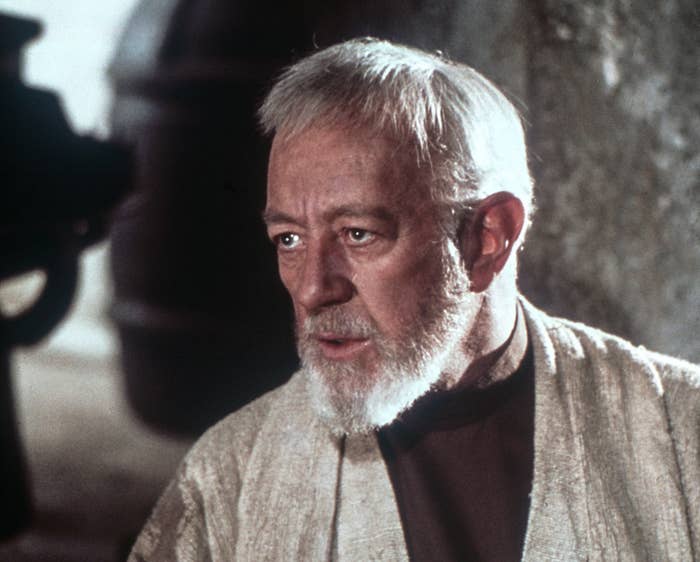 Guinness as Obi-Wan in the first Star Wars movie
