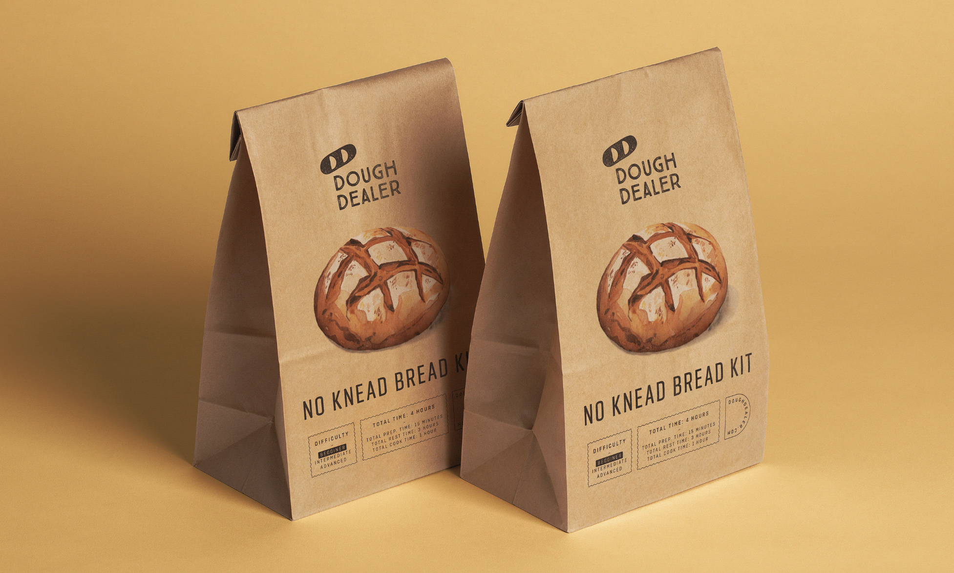 two packages of no knead bread kit