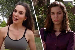 Still from a Christy Carlson Romano YouTube video and a photo of Ren Stevens