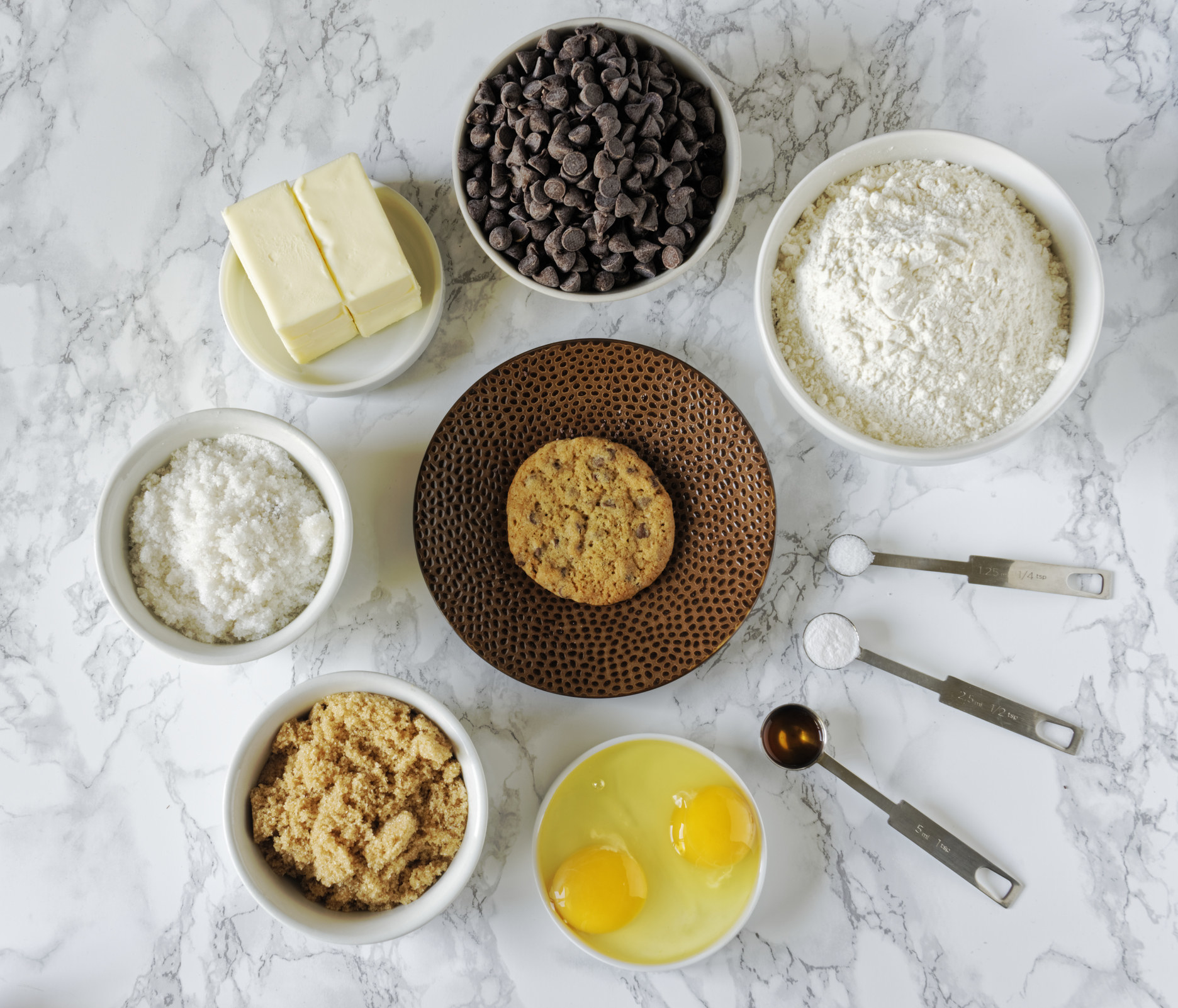 Various ingredients for cookies