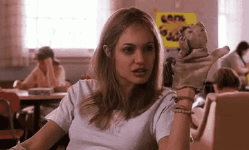 Lisa in Girl, Interrupted playing with a sock doll