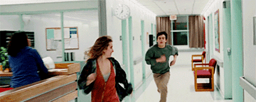 Craig and Noelle running down the halls in it&#x27;s kind of a funny story