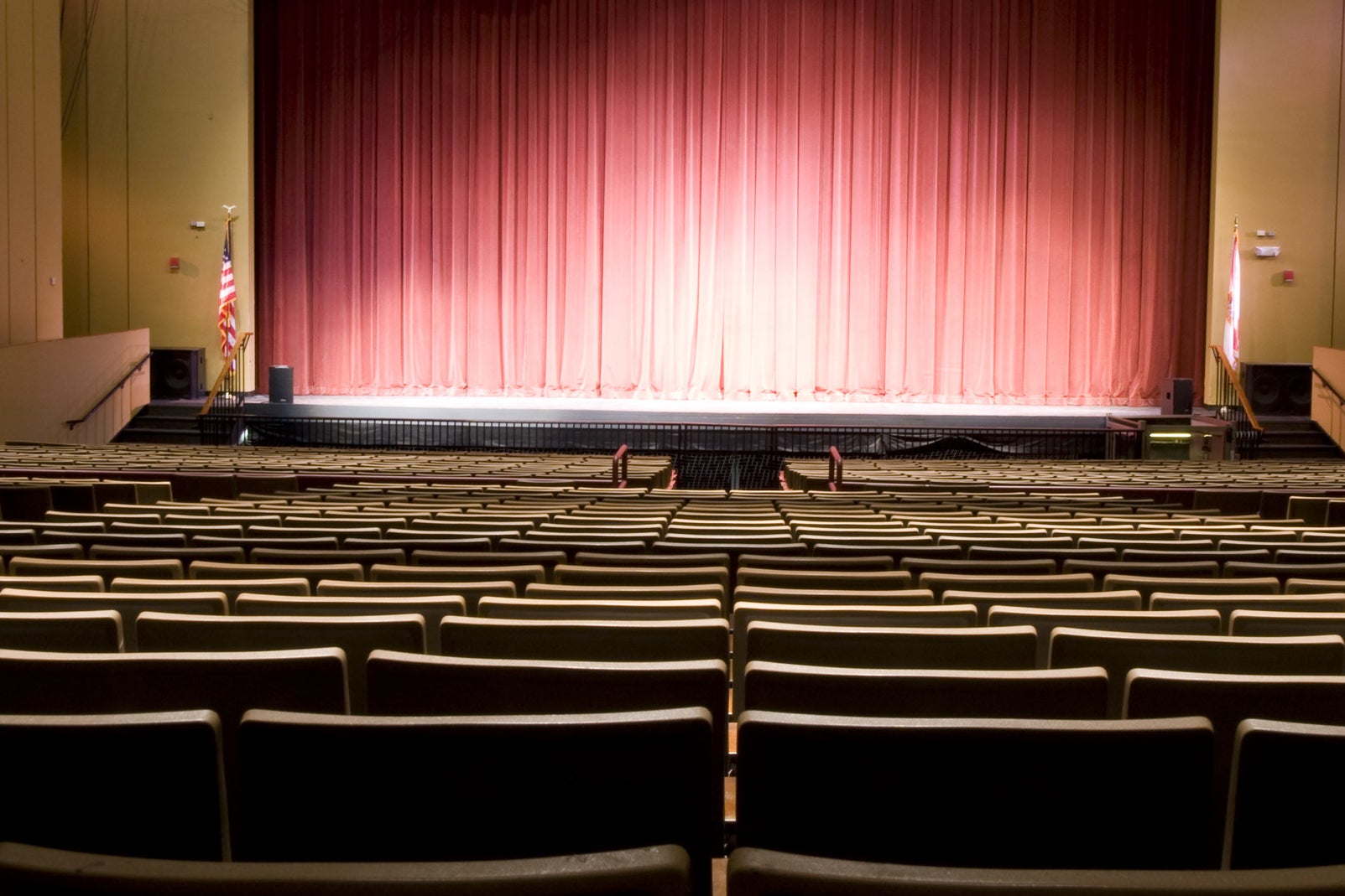 empty stage in theater