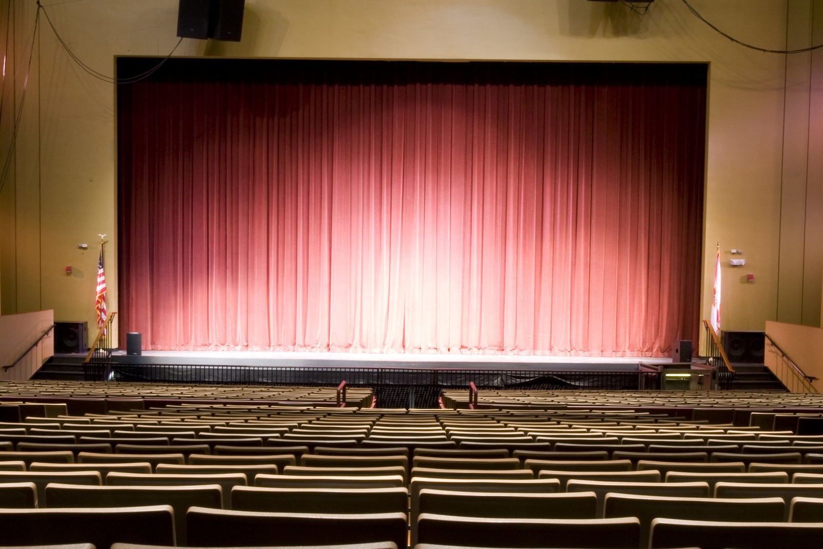 empty stage in theater