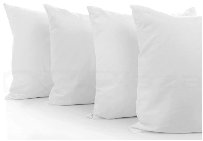 Set de almohadas blancas con fundas de cierre