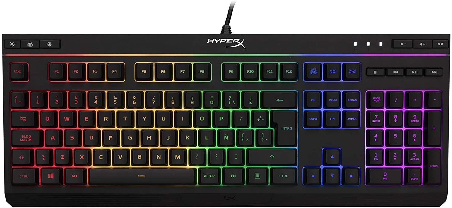 teclado gamer de colores