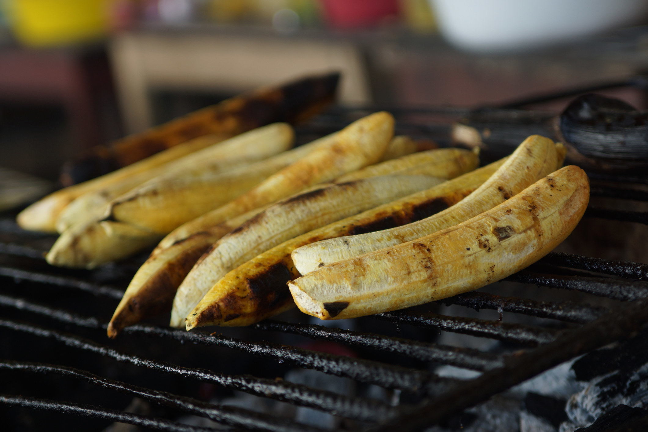 Roasted bananas.