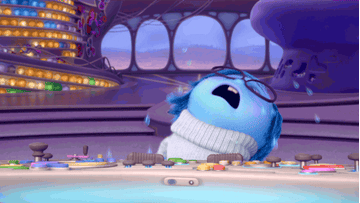Gif of Sadness from &#x27;Inside Out&#x27; crying
