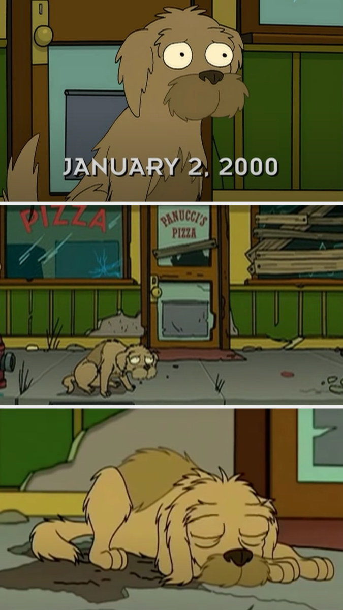Seymour growing older and dying while waiting for Fry