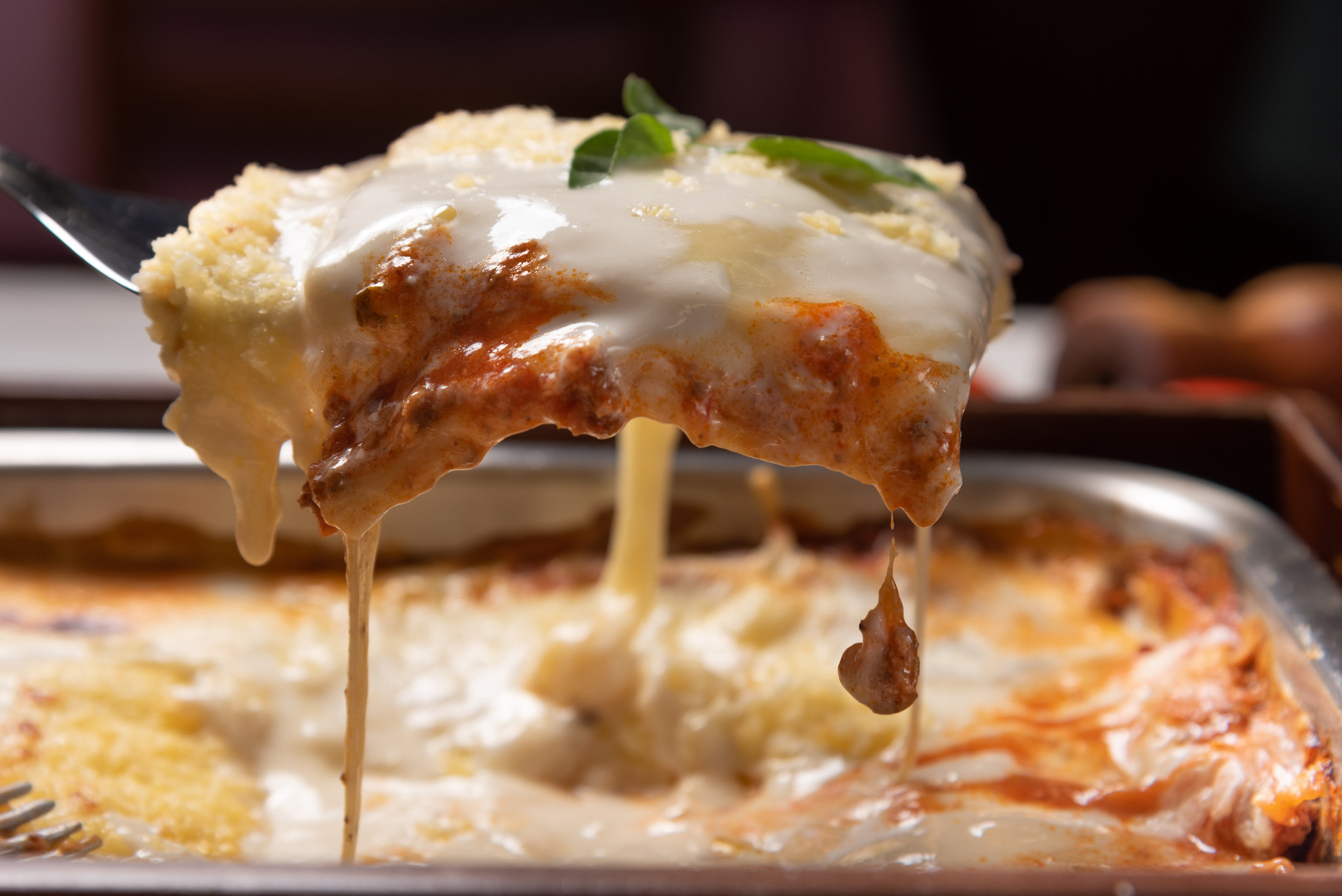 Lasagna with béchamel sauce.