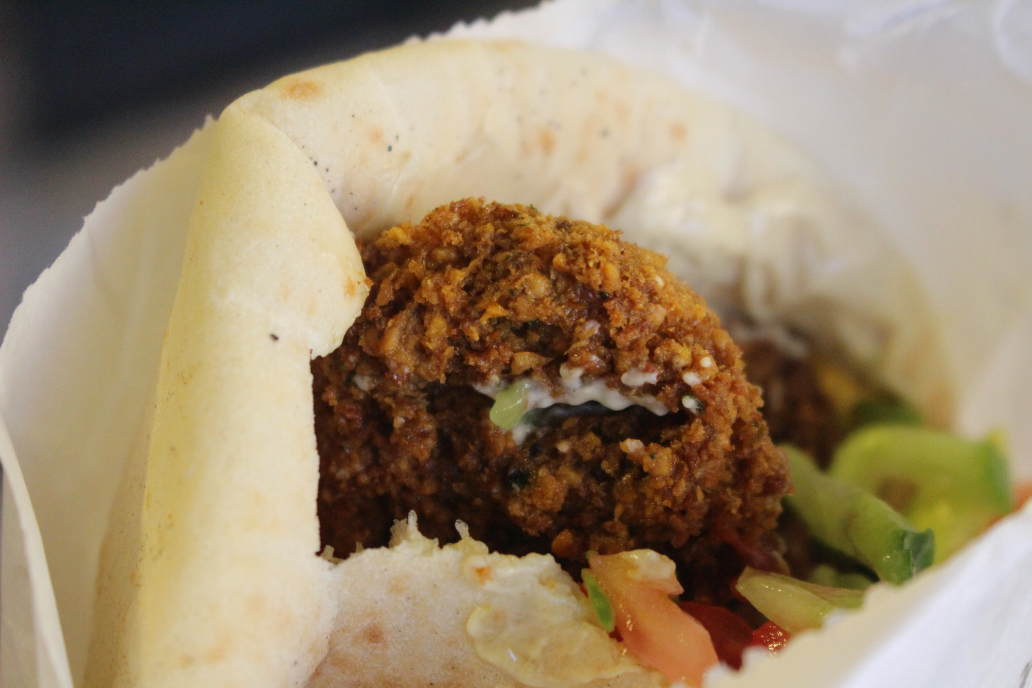 Falafel in pita.