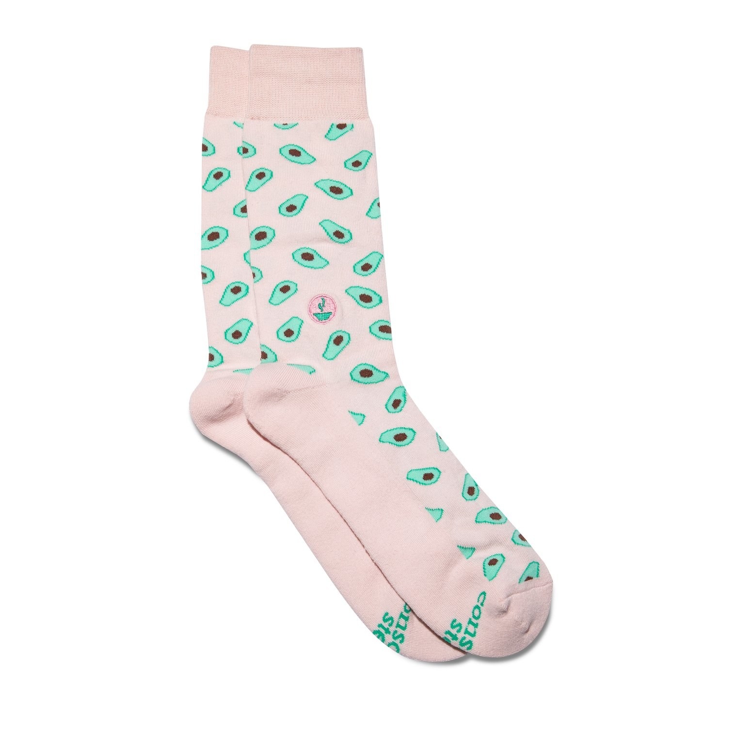 socks with cartoon avocados on them