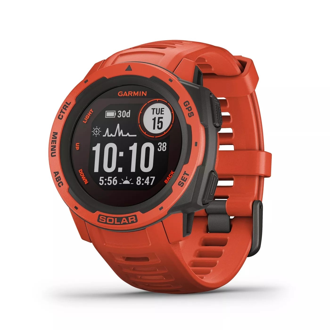 The orange smartwatch
