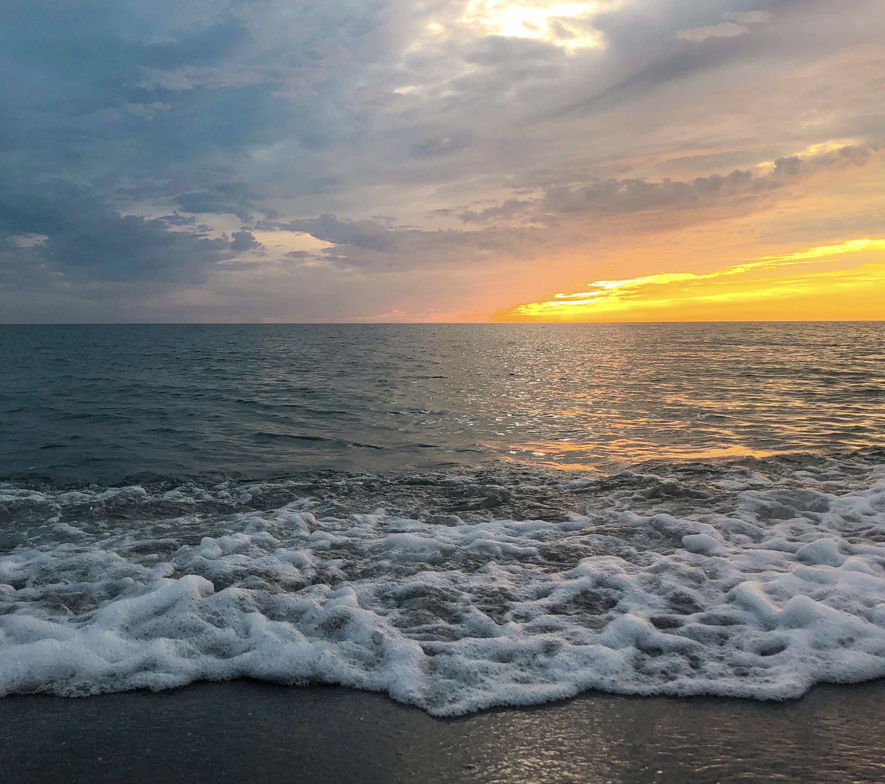 Beach during sunset on Florida&#x27;s gulf coast