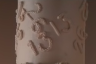 a pattern of numbers in icing