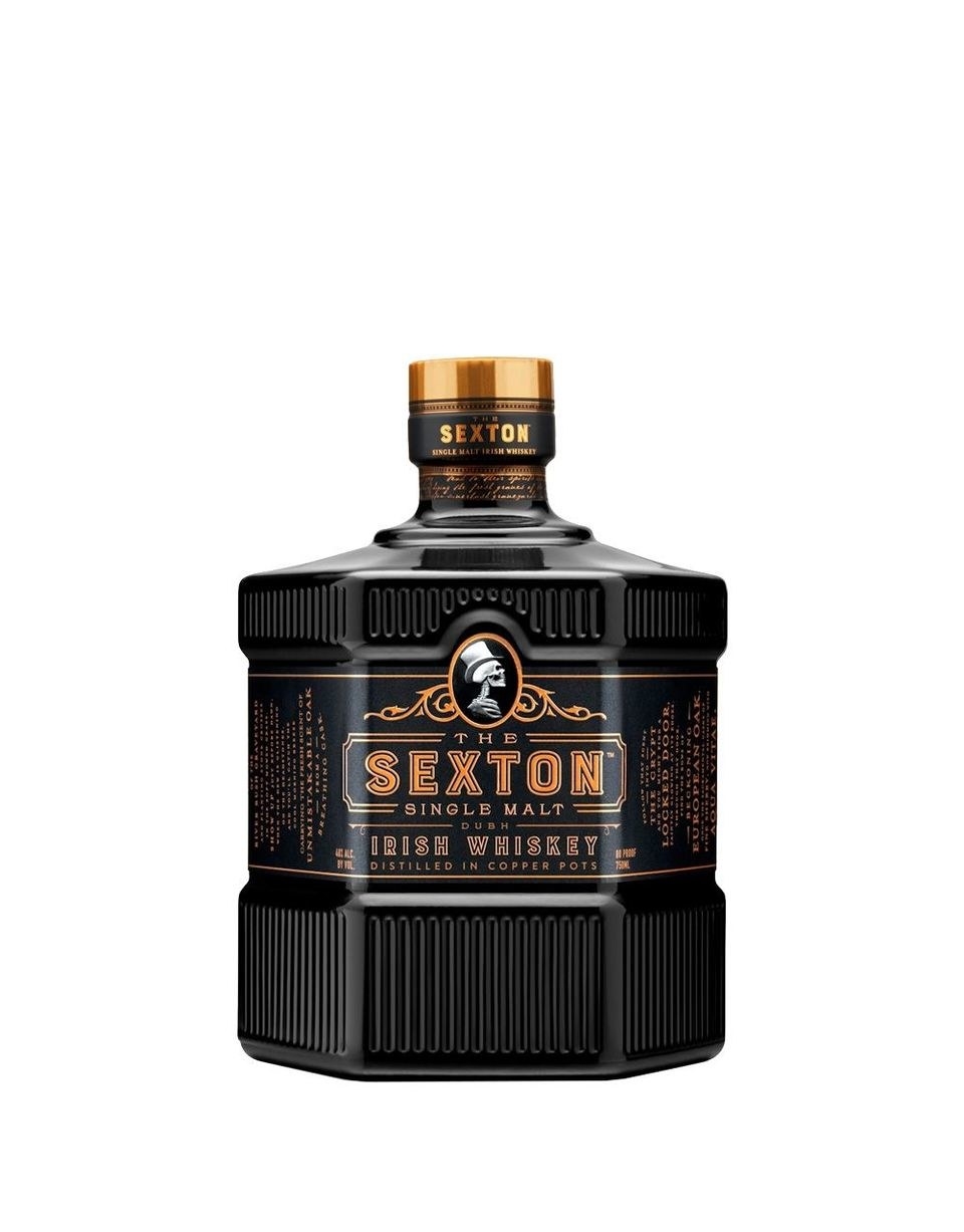 Sexton whiskey bottle