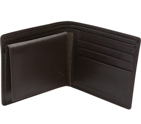 the wallet in brown