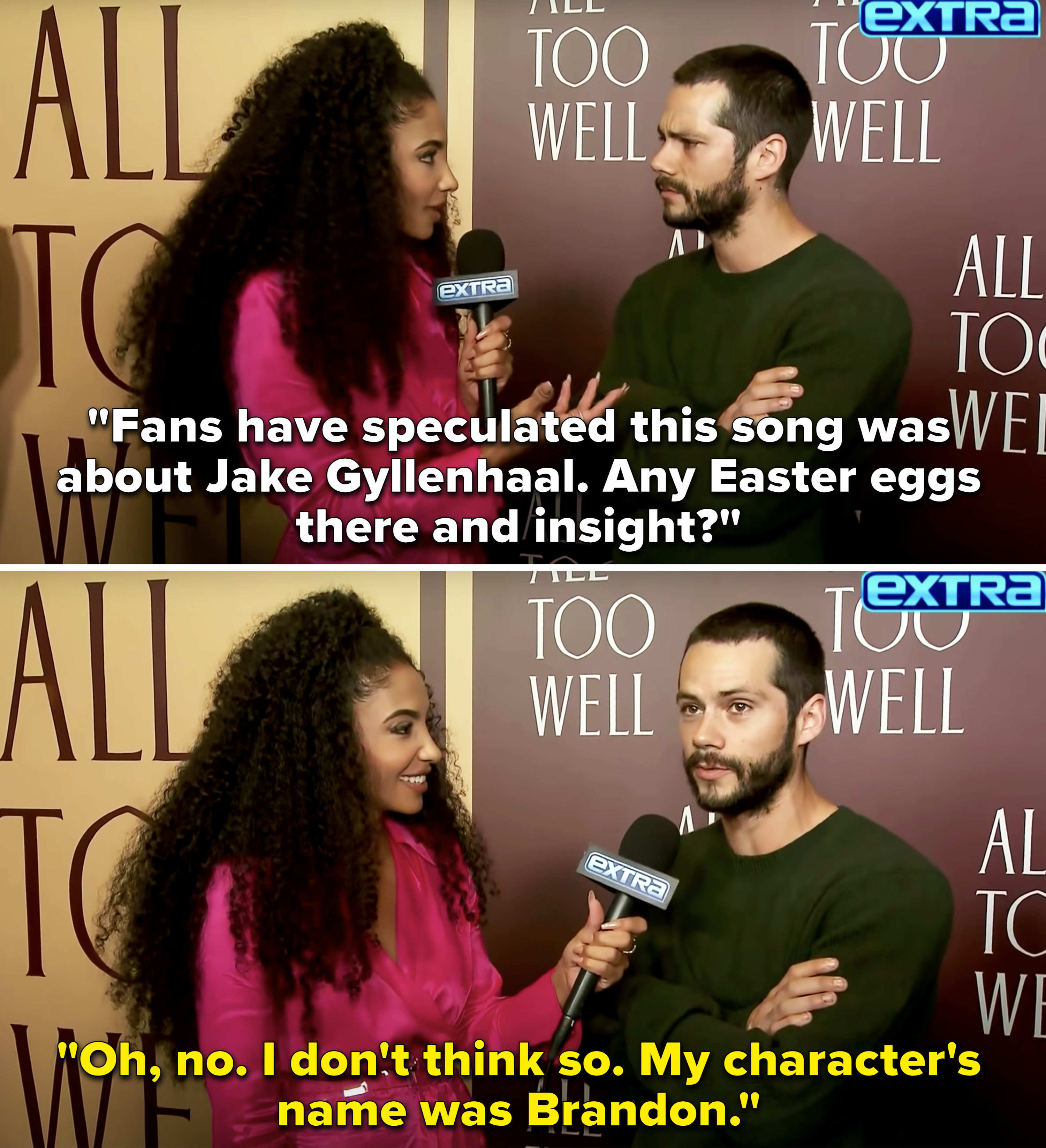 Dylan saying he doesn&#x27;t know anything about Jake his character in the film was named Brandon