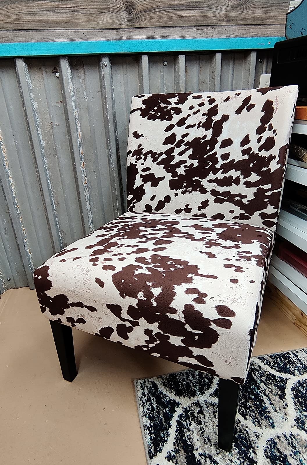 cow printed chair