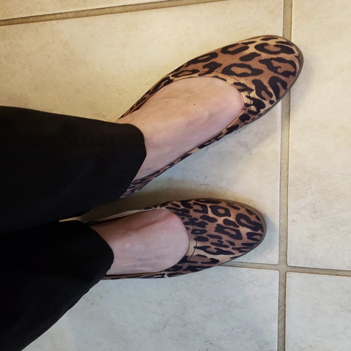 a leopard print flat