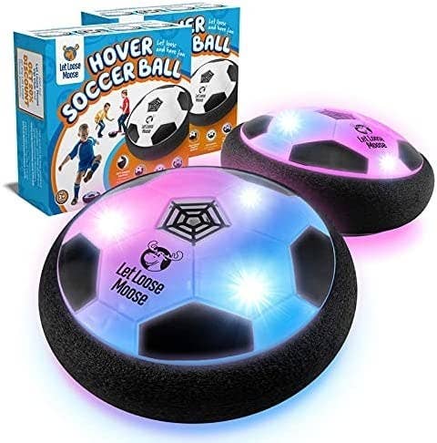 Baztoy Rechargeable Air Power Football Kids Toys Hover Soccer Ball Kickball  LED for sale online