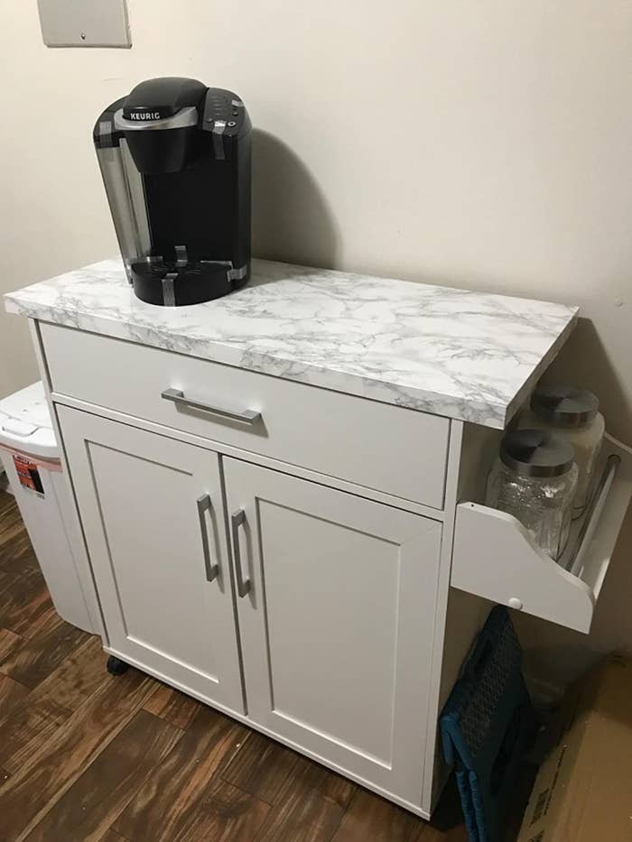 White Island with marble top