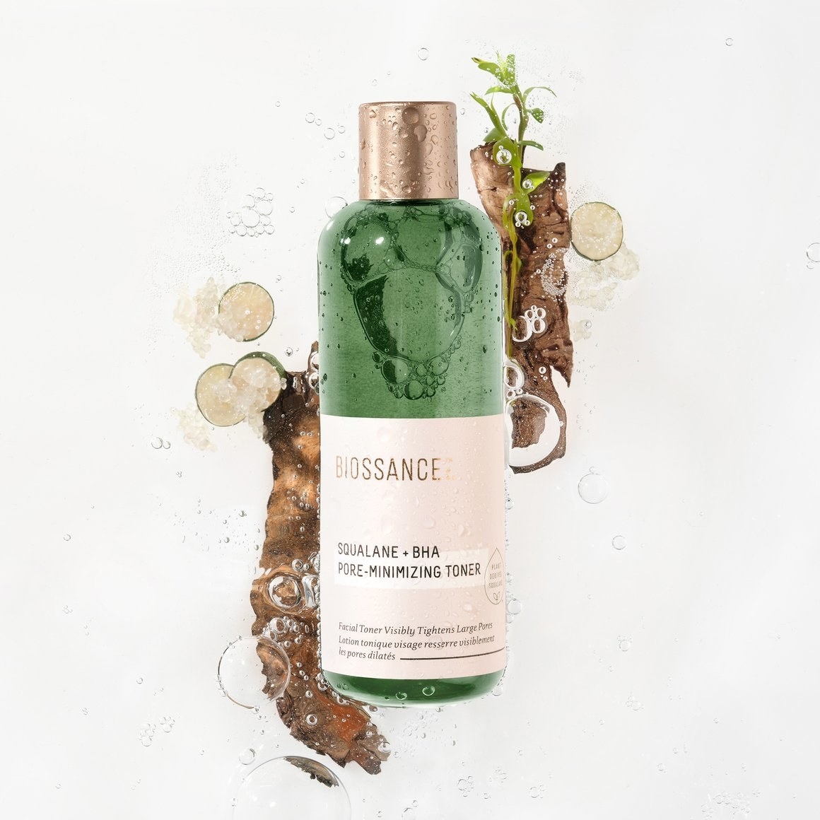 The squalane and BHA pore-minimizing toner