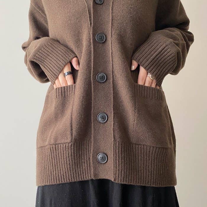 羽織るだけで暖かい ユニクロ ジルサンダー ゆったりニット ダボっと感がめちゃくちゃ好き