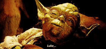 GIF of Yoda saying Luke...