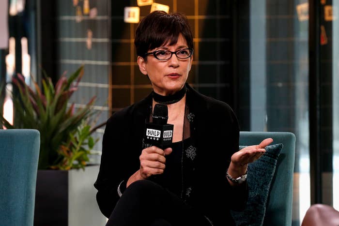 Ada speaks on stage during an interview
