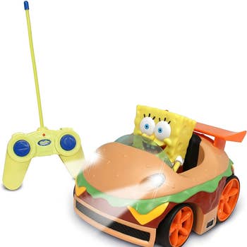the spongebob in the car toy and remote