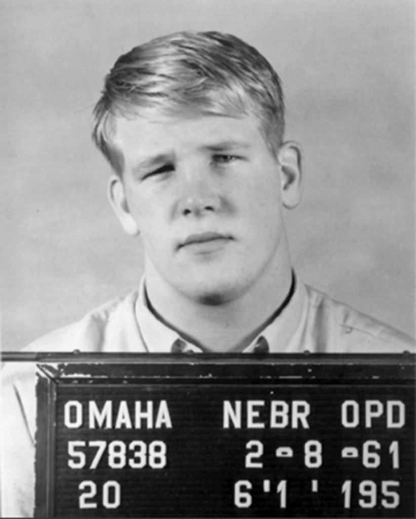 A mugshot of Nick Nolte in 1961