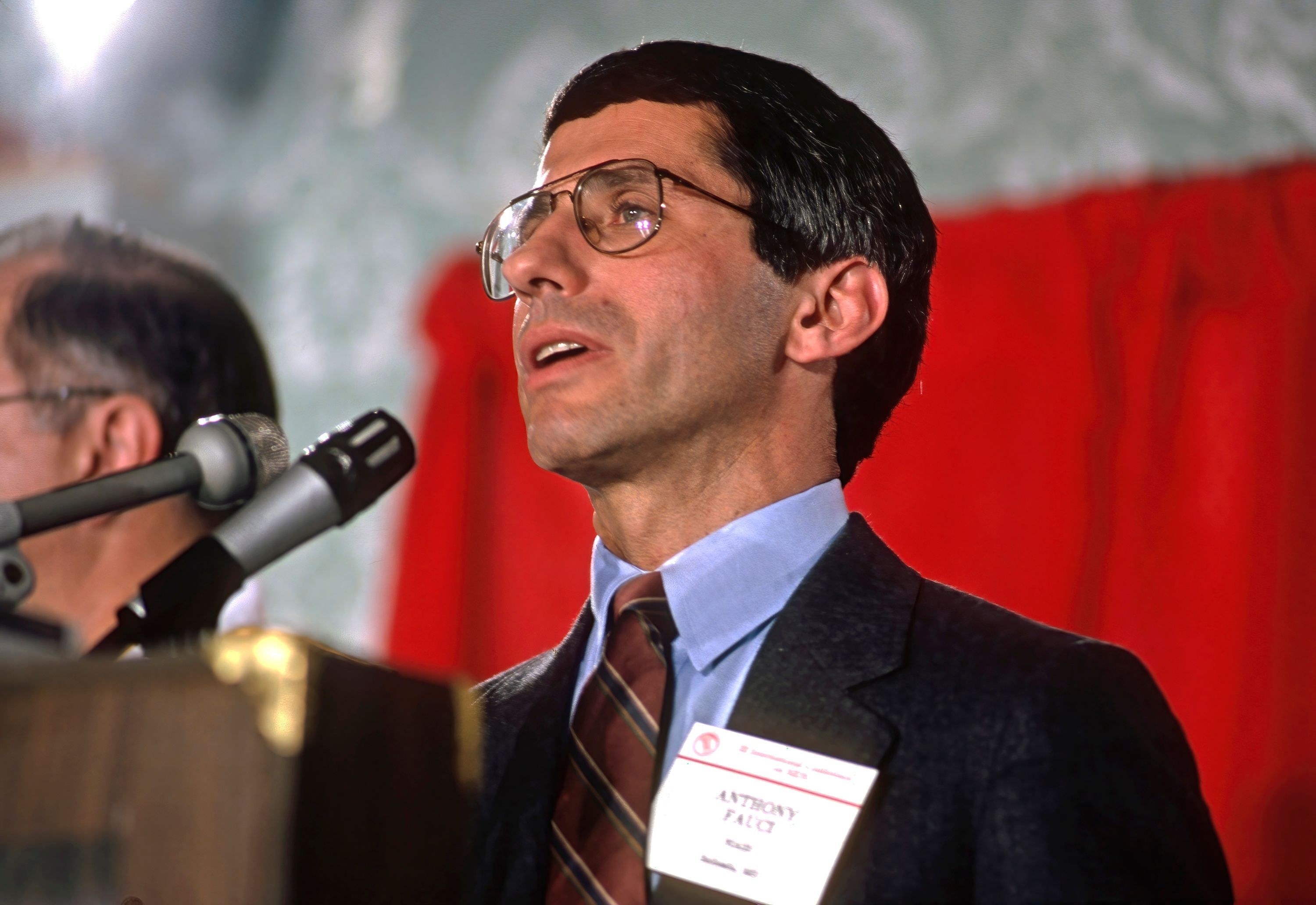 Anthony Fauci speaking at the III International AIDS Conference in Washington, DC, June 1987
