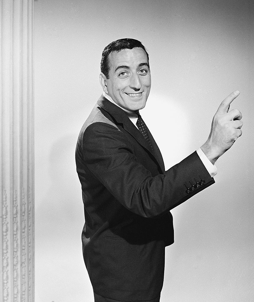 Tony Bennett in 1959 before going on a TV show