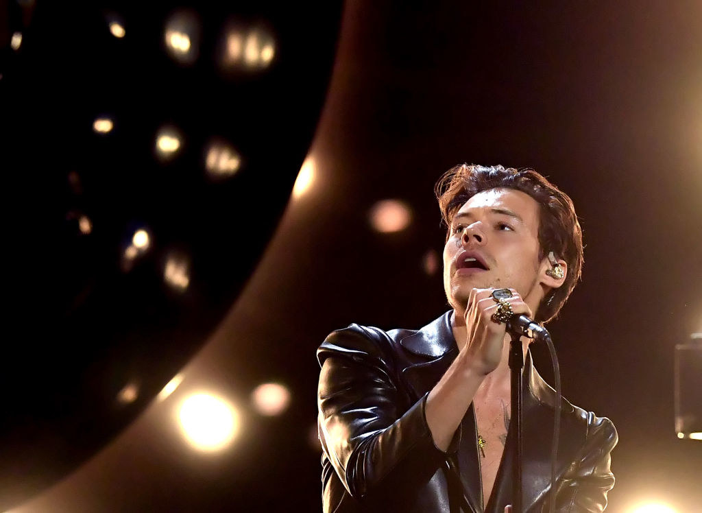 Harry performing onstage