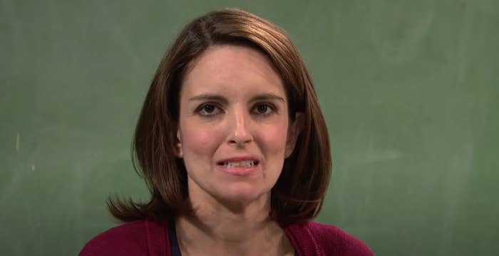 Tina Fey playing a teacher on &quot;SNL&quot; cringes